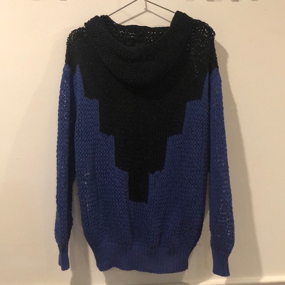 Alexander Wang Violet and Black Hooded Sweater - Picture 3 of 3